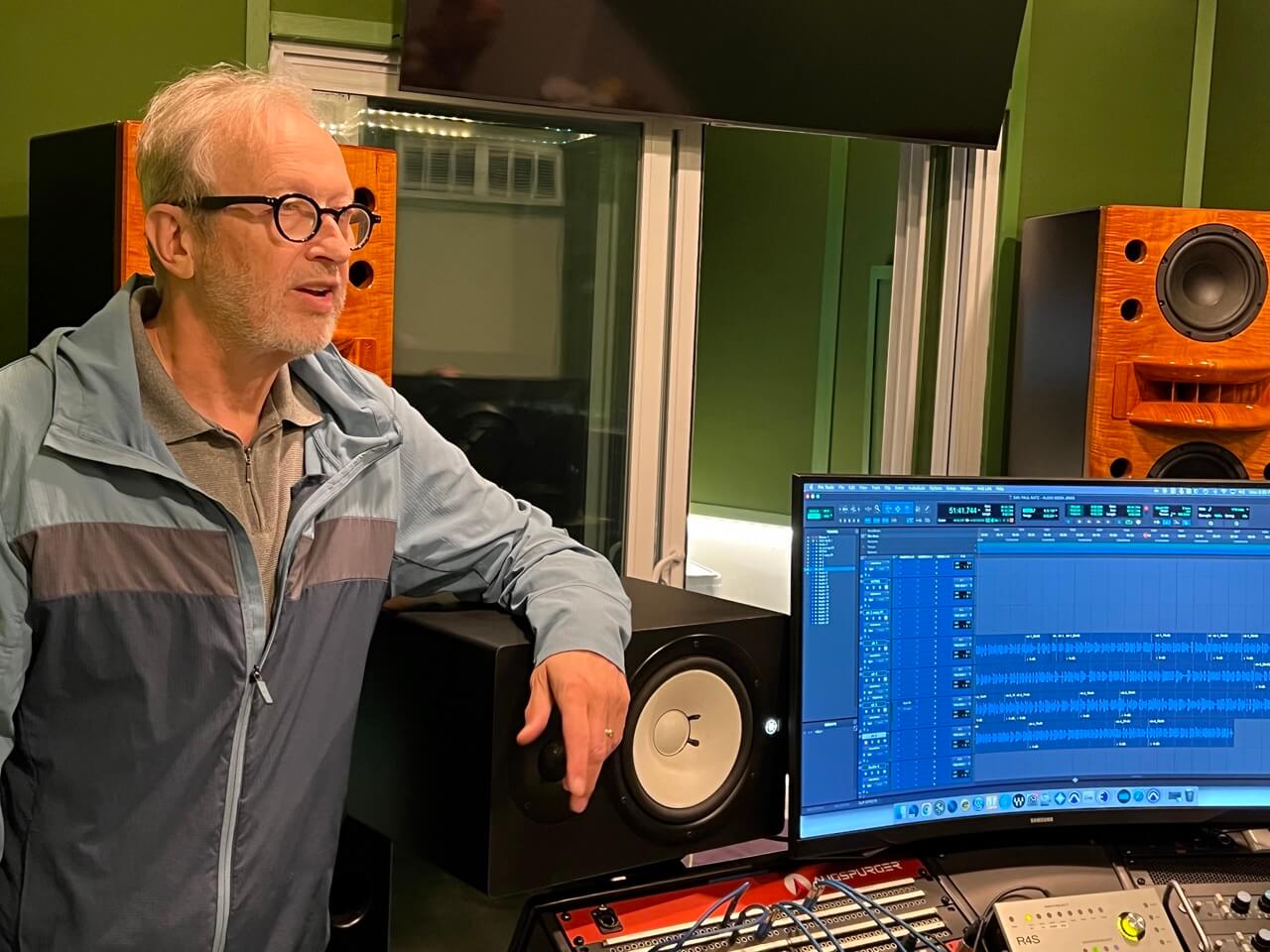 Paul M. Katz in the recording studio