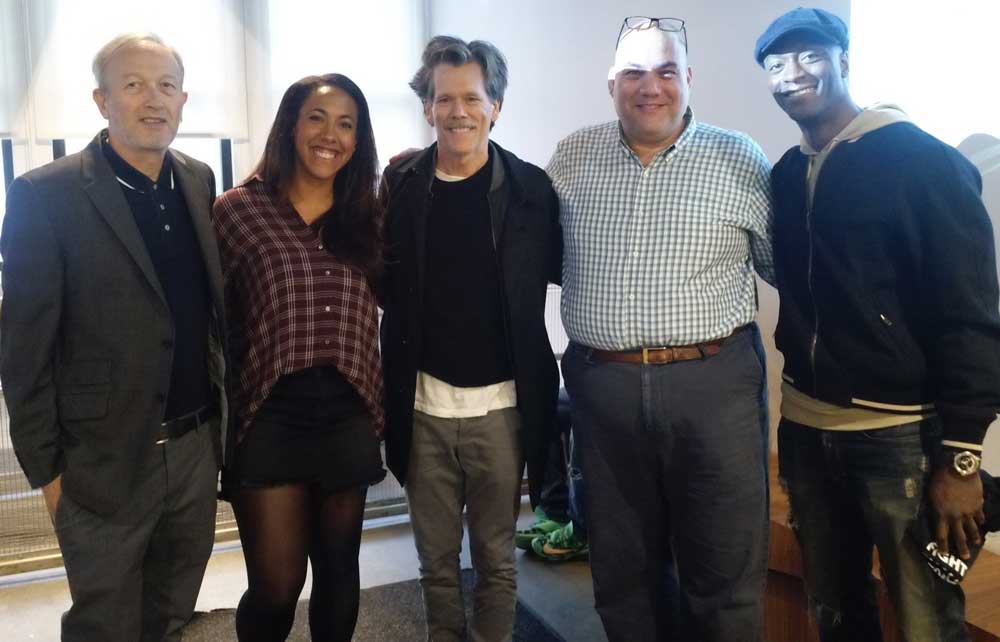 The Door visit by Kevin Bacon, Aldis Hodge and SixDegrees.org